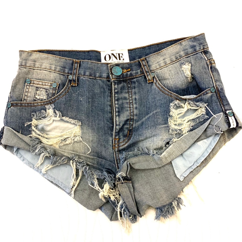 One Teaspoon Cutoff Denim Shorts